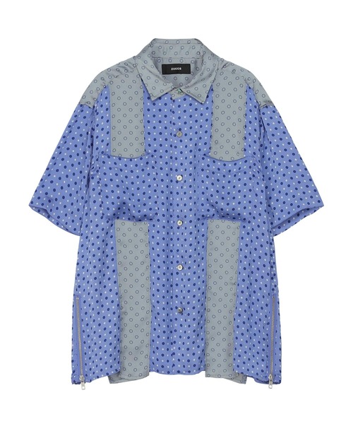 ZUCCa(ズッカ)の「DOT DOCKING / シャツ(シャツ/ブラウス・レディース・ブルー・M size/XL)」の1枚目の写真