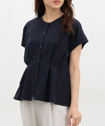 Honeys | 【ハニさら・接触冷感・UVカット】ウエストタックトップス(Tシャツ/カットソー)