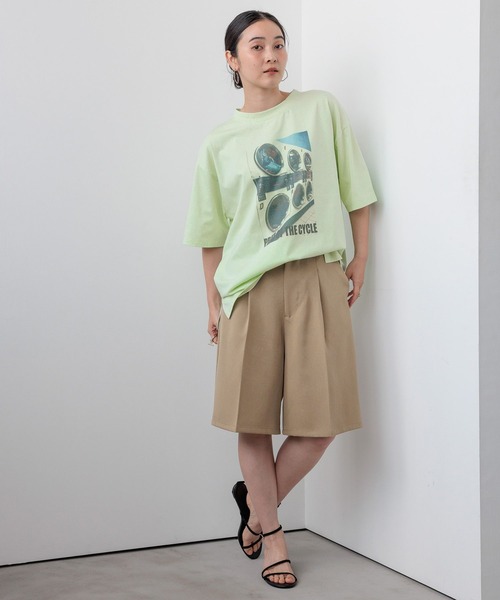 studio CLIP(スタディオクリップ)の「【daily CLIP】ランドリープリントBIG Tシャツ(Tシャツ/カットソー・レディース・ホワイト/ミント・FREE)」の17枚目の写真