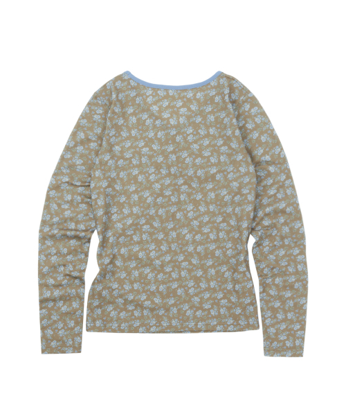 SUNNECT(ソネクト)の「Floral Cinch Front LS Tee - Mocha(Tシャツ/カットソー・レディース・その他・FREE)」の2枚目の写真