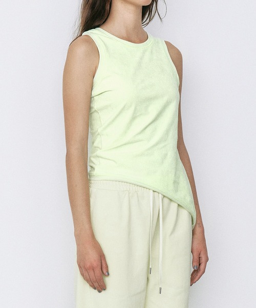LE CIEL BLEU(ルシェルブルー)の「ベロアカットアウトタンク / Velour Cut-Out Tank(Tシャツ/カットソー・レディース・ライトグリーン/チャコールグレー・36/38)」の15枚目の写真