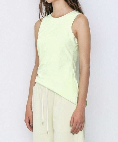LE CIEL BLEU(ルシェルブルー)の「ベロアカットアウトタンク / Velour Cut-Out Tank(Tシャツ/カットソー・レディース・ライトグリーン/チャコールグレー・36/38)」の14枚目の写真