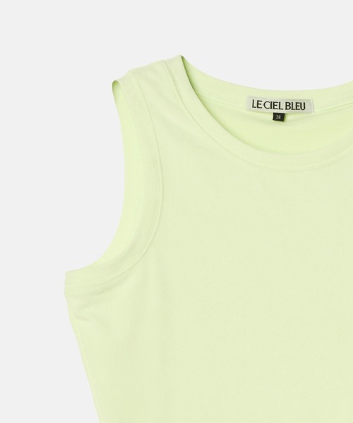 LE CIEL BLEU(ルシェルブルー)の「ベロアカットアウトタンク / Velour Cut-Out Tank(Tシャツ/カットソー・レディース・ライトグリーン/チャコールグレー・36/38)」の19枚目の写真