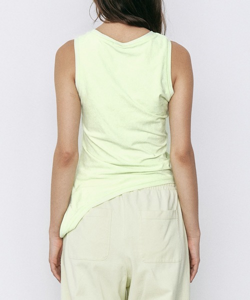 LE CIEL BLEU(ルシェルブルー)の「ベロアカットアウトタンク / Velour Cut-Out Tank(Tシャツ/カットソー・レディース・ライトグリーン/チャコールグレー・36/38)」の17枚目の写真