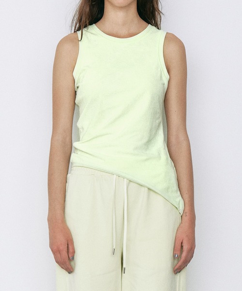LE CIEL BLEU(ルシェルブルー)の「ベロアカットアウトタンク / Velour Cut-Out Tank(Tシャツ/カットソー・レディース・ライトグリーン/チャコールグレー・36/38)」の16枚目の写真