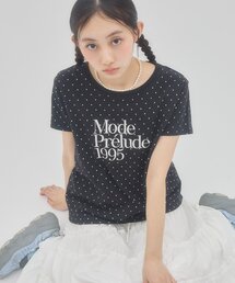 【umm.】ドット刺繍ロゴ半袖Tシャツ