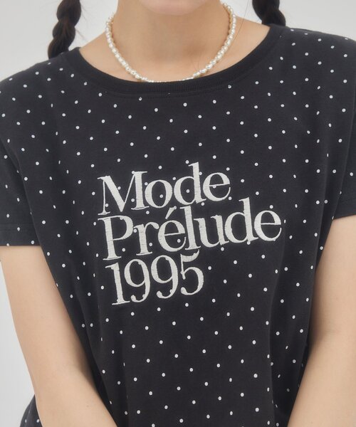DISCOAT(ディスコート)の「【umm.】ドット刺繍ロゴ半袖Tシャツ(Tシャツ/カットソー・レディース・オフホワイト/ブラック・FREE)」の19枚目の写真