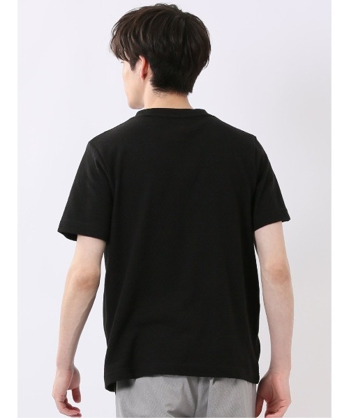 TAKA-Q(タカキュー)の「【綿混】タカキュー ヘリンボン ジャガード Vネック 半袖 Tシャツ(Tシャツ/カットソー・メンズ・ホワイト/ブラック・MEDIUM/LARGE/X-LARGE)」の15枚目の写真