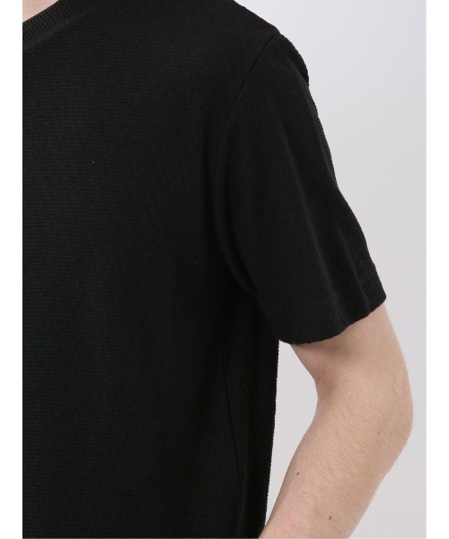 TAKA-Q(タカキュー)の「【綿混】タカキュー ヘリンボン ジャガード Vネック 半袖 Tシャツ(Tシャツ/カットソー・メンズ・ホワイト/ブラック・MEDIUM/LARGE/X-LARGE)」の22枚目の写真