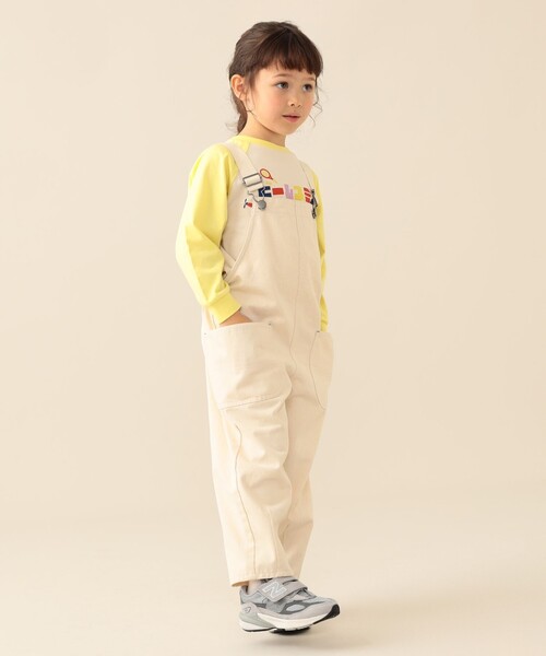 BEAMS mini（ビームスミニ）の「テープ ショルダー サロペット 2026SS（90～150cm）キッズ カジュアル プチプラ レジャー 外遊び（サロペット/オーバーオール・キッズ・インディゴブルー/ナチュラル/その他・100/130/140/120/110/150/90）」の4枚目の写真