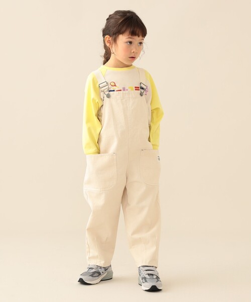 BEAMS mini（ビームスミニ）の「テープ ショルダー サロペット 2026SS（90～150cm）キッズ カジュアル プチプラ レジャー 外遊び（サロペット/オーバーオール・キッズ・インディゴブルー/ナチュラル/その他・100/130/140/120/110/150/90）」の5枚目の写真