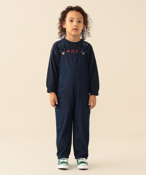 BEAMS mini（ビームスミニ）の「テープ ショルダー サロペット 2026SS（90～150cm）キッズ カジュアル プチプラ レジャー 外遊び（サロペット/オーバーオール・キッズ・インディゴブルー/ナチュラル/その他・100/130/140/120/110/150/90）」の10枚目の写真