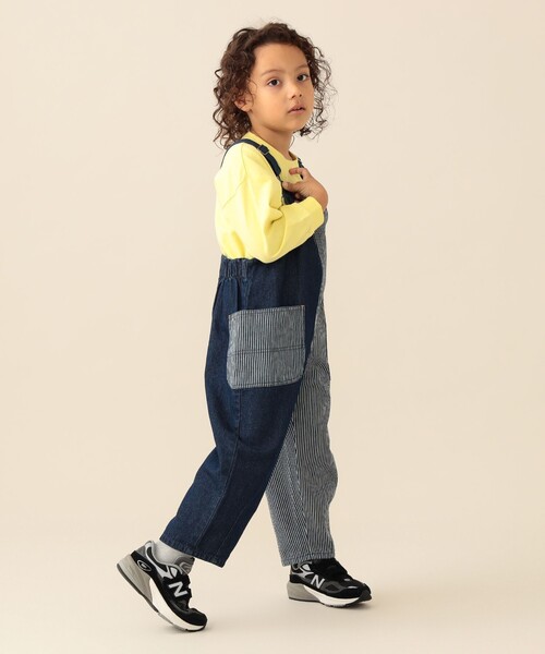 BEAMS mini（ビームスミニ）の「テープ ショルダー サロペット 2026SS（90～150cm）キッズ カジュアル プチプラ レジャー 外遊び（サロペット/オーバーオール・キッズ・インディゴブルー/ナチュラル/その他・100/130/140/120/110/150/90）」の11枚目の写真