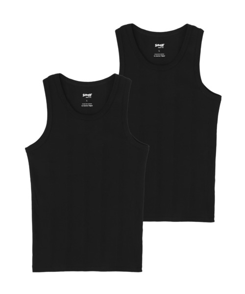 schott(ショット)の「Schott/ショット/×Miller/×ミラー/TANK TOP 2PACK/2パック タンクトップ(タンクトップ・メンズ・ホワイト系2/ブラック・XL/L)」の2枚目の写真