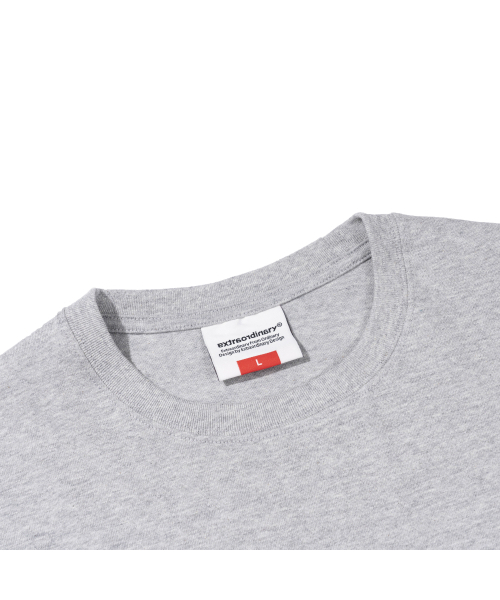 EXTRAORDINARY(エクストラオーディナリー)の「ヘビコットン ベーシック スモールロゴTシャツ M/グレー(Tシャツ/カットソー・メンズ・その他・LARGE/X-LARGE/XX-LARGE)」の3枚目の写真