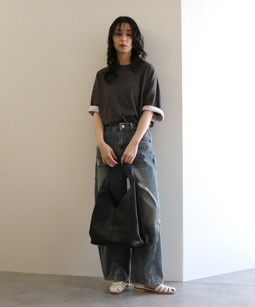 No one knows（ノーワンノーズ）の「ZOZO限定 ポーチ付き2wayビッグトートバッグ（トートバッグ・レディース・ブラウン/ブラック・FREE）」の10枚目の写真
