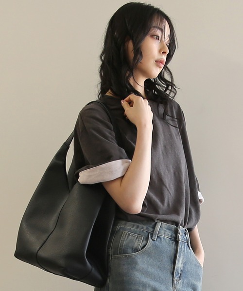 No one knows（ノーワンノーズ）の「ZOZO限定 ポーチ付き2wayビッグトートバッグ（トートバッグ・レディース・ブラウン/ブラック・FREE）」の15枚目の写真