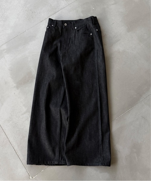 kutir(クティール)の「WIDE SILHOUETTE RIGID DENIM PANTS/ワイドシルエットリジットデニムパンツ(デニムパンツ・メンズ・ブラック/インディゴブルー・MEDIUM/LARGE/SMALL)」の18枚目の写真