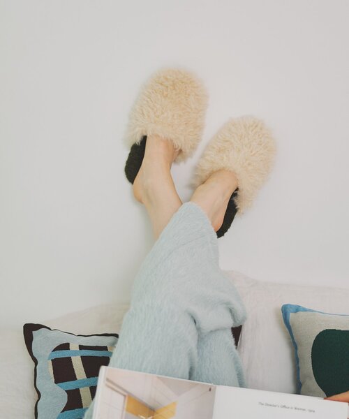 SAHIR（サヒール）の「【SAHIR サヒール】Roomshoes　バイカラールームシューズ（ルームシューズ/スリッパ・レディース・ブラウン/アイボリー/レッド・0）」の12枚目の写真