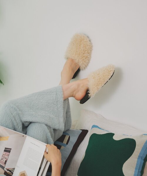 SAHIR（サヒール）の「【SAHIR サヒール】Roomshoes　バイカラールームシューズ（ルームシューズ/スリッパ・レディース・ブラウン/アイボリー/レッド・0）」の11枚目の写真