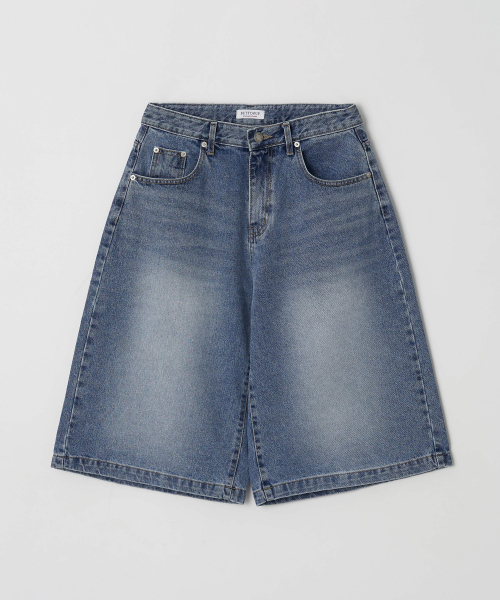 BUTTON UP(ボタンアップ)の「クラシックウォッシュドバミューダデニム (BLUE)(その他パンツ・レディース・その他・SMALL/MEDIUM/LARGE)」の2枚目の写真