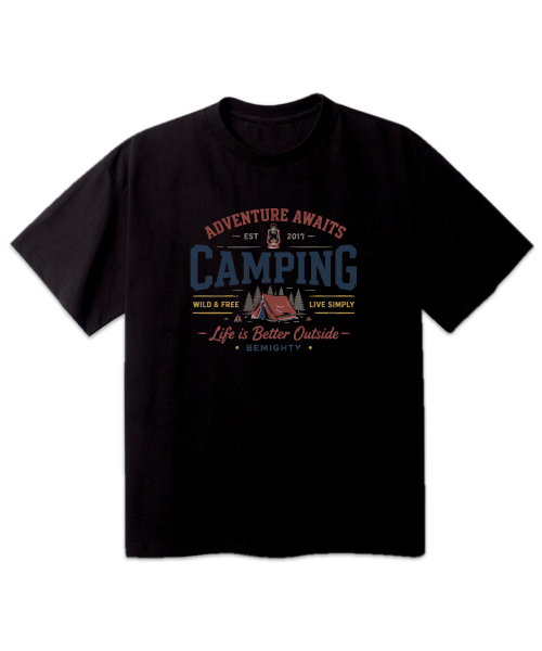 BEMIGHTY（ビーマイティー）の「キャンピングビンテージドローイングオーバーサイズ半袖Tシャツ[ホワイト]（Tシャツ/カットソー・メンズ・その他・LARGE/X-LARGE/XX-LARGE）」の4枚目の写真