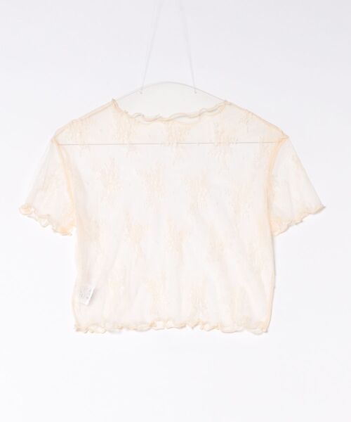 Bling Leads(ブリングリーズ)の「【Bls】 【ZL】【Bling Leads】透け感 レースレイヤードTEE(Tシャツ/カットソー・レディース・ホワイト/ブラック/ベージュ・FREE)」の6枚目の写真