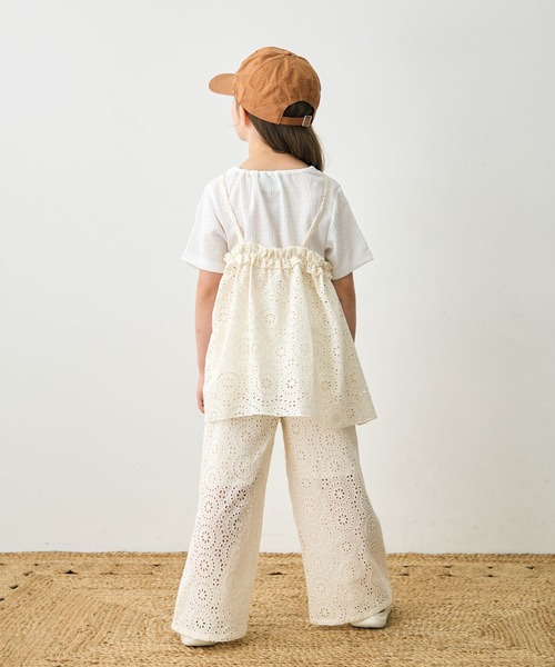 Piet(ピエット)の「レースキャミ ドッキングトップス(Tシャツ/カットソー・キッズ・ブラック/ホワイト・130/120/110/100)」の13枚目の写真