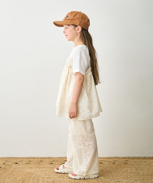 Piet(ピエット)の「レースキャミ ドッキングトップス(Tシャツ/カットソー・キッズ・ブラック/ホワイト・130/120/110/100)」の11枚目の写真