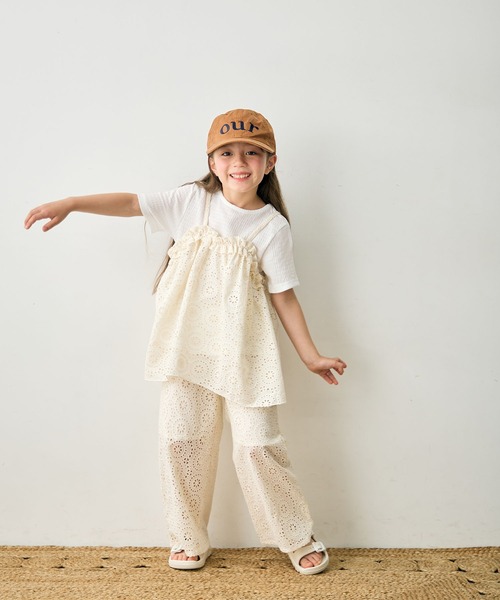 Piet(ピエット)の「レースキャミ ドッキングトップス(Tシャツ/カットソー・キッズ・ブラック/ホワイト・130/120/110/100)」の5枚目の写真