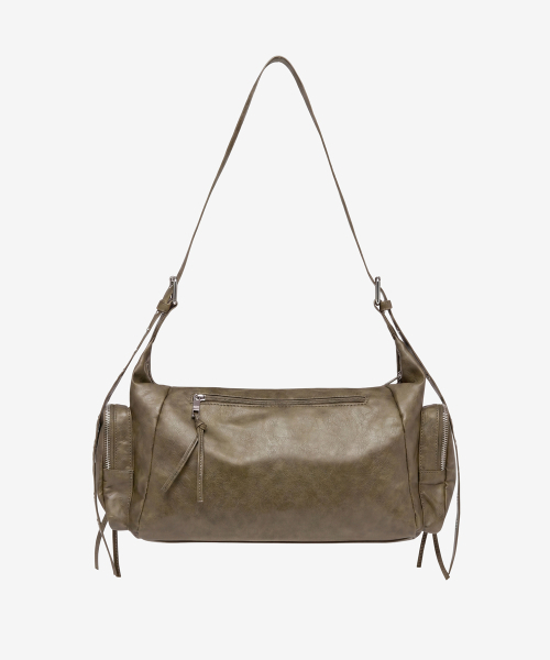 BLACKPURPLE（ブラックパープル）の「マキシマルコバッグ_アッシュカーキ Maxi Marco Bag_Ash Khaki（ショルダーバッグ・レディース・カーキ・FREE）」の3枚目の写真
