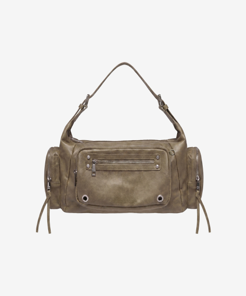 BLACKPURPLE（ブラックパープル）の「マキシマルコバッグ_アッシュカーキ Maxi Marco Bag_Ash Khaki（ショルダーバッグ・レディース・カーキ・FREE）」の5枚目の写真
