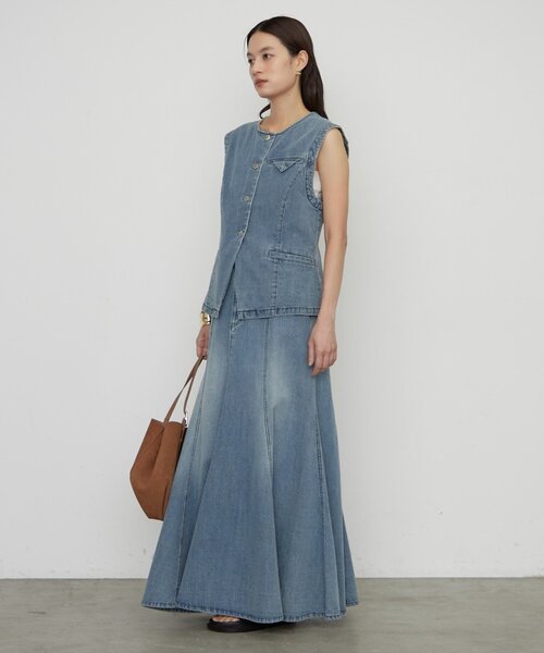 LOUNGEDRESS(ラウンジドレス)の「ブルーデニムジレ(ベスト・レディース・ブルー・FREE)」の3枚目の写真