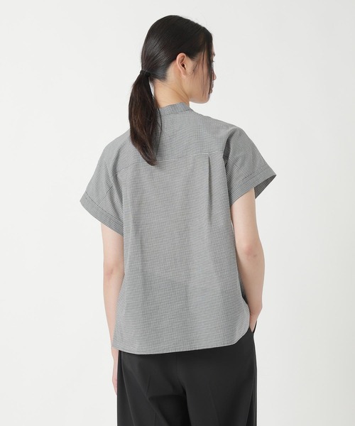 ZUCCa(ズッカ)の「COTTON SILK GINGHAM CHECK / シャツ(シャツ/ブラウス・レディース・ブラック・M size)」の3枚目の写真