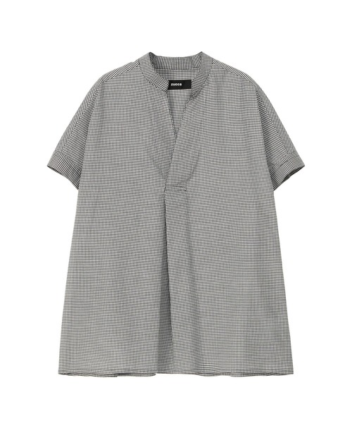ZUCCa(ズッカ)の「COTTON SILK GINGHAM CHECK / シャツ(シャツ/ブラウス・レディース・ブラック・M size)」の6枚目の写真