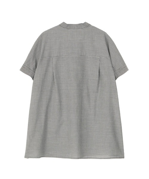 ZUCCa(ズッカ)の「COTTON SILK GINGHAM CHECK / シャツ(シャツ/ブラウス・レディース・ブラック・M size)」の7枚目の写真