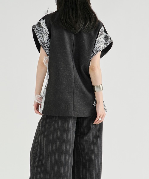 Ezick(エジック)の「side lace-trimmed vest/サイドレーストリムベスト(ベスト・レディース・ブラック・FREE)」の7枚目の写真