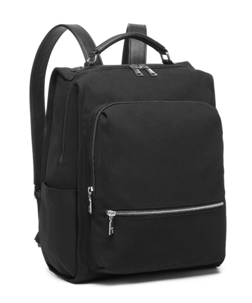 GUSCIO（グッシオ）の「【グッシオベーシック】スクエア リュック ビジネスリュック 撥水 スリム きれいめ A4 通勤 通学（バックパック/リュック・レディース・ブラック/グレー/チャコールグレー・FREE）」の5枚目の写真