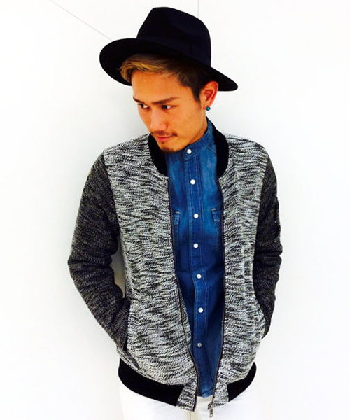 VENCEEXCHANGE(ヴァンスエクスチェンジ)の「裏スラブ MA-1 (MA-1・メンズ・ブラック/グレー・LARGE/MEDIUM)」の2枚目の写真