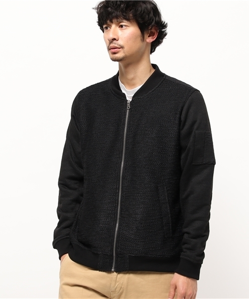 VENCEEXCHANGE(ヴァンスエクスチェンジ)の「裏スラブ MA-1 (MA-1・メンズ・ブラック/グレー・LARGE/MEDIUM)」の1枚目の写真