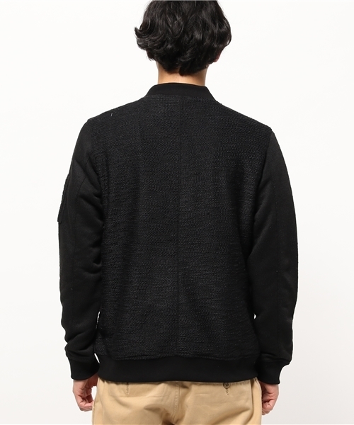 VENCEEXCHANGE(ヴァンスエクスチェンジ)の「裏スラブ MA-1 (MA-1・メンズ・ブラック/グレー・LARGE/MEDIUM)」の4枚目の写真