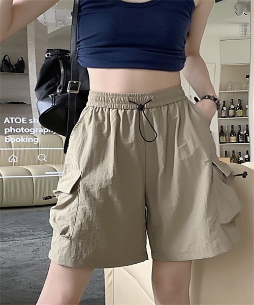 Dream garden（ドリームガーデン）の「イージーカーゴショーツ（カーゴパンツ・レディース・ブラック/カーキ/ピンク・L/XL/3XL/S/M/XXL）」の11枚目の写真