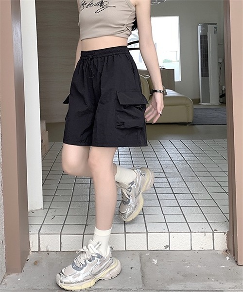 Dream garden（ドリームガーデン）の「イージーカーゴショーツ（カーゴパンツ・レディース・ブラック/カーキ/ピンク・L/XL/3XL/S/M/XXL）」の10枚目の写真