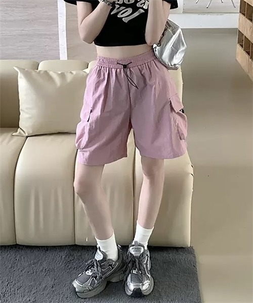 Dream garden（ドリームガーデン）の「イージーカーゴショーツ（カーゴパンツ・レディース・ブラック/カーキ/ピンク・L/XL/3XL/S/M/XXL）」の21枚目の写真