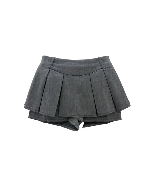ALLuRing ChaRm(アリュリングチャーム)の「Box Pleated Culottes / ボックスプリーツキュロット(スカート・レディース・ブラウン/チャコールグレー・S/M)」の18枚目の写真