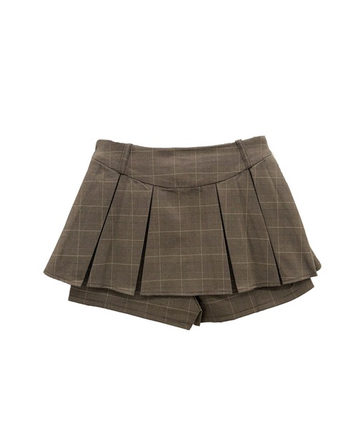 ALLuRing ChaRm(アリュリングチャーム)の「Box Pleated Culottes / ボックスプリーツキュロット(スカート・レディース・ブラウン/チャコールグレー・S/M)」の20枚目の写真