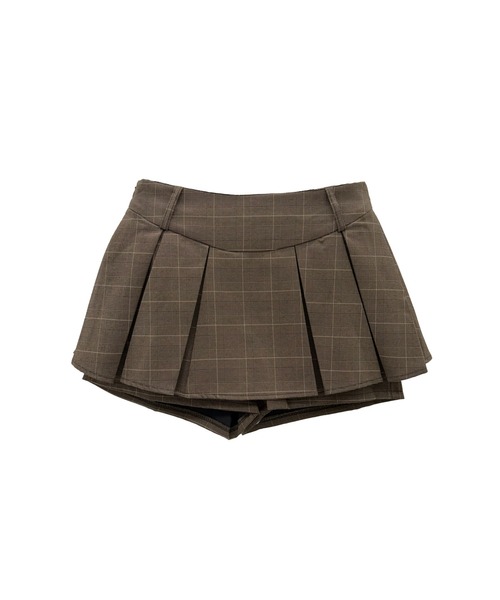 ALLuRing ChaRm(アリュリングチャーム)の「Box Pleated Culottes / ボックスプリーツキュロット(スカート・レディース・ブラウン/チャコールグレー・S/M)」の21枚目の写真