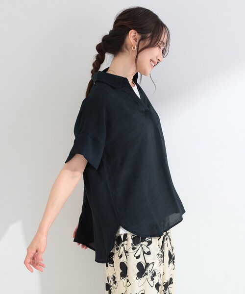 SHOO・LA・RUE(シューラルー)の「【2点セット/S-LL/洗濯機可】時短でコーデ決まる スラブスキッパーシャツ+タンクトップ(その他トップス・レディース・ブルー系7/ブラウン系/ピンク系/ネイビー/ホワイト系3・03/02/01/04)」の18枚目の写真