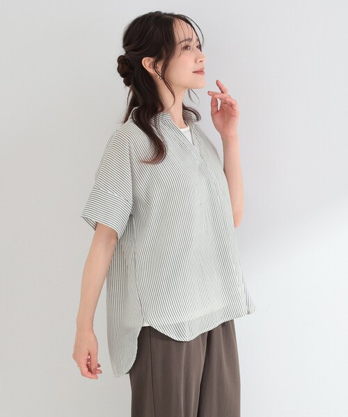 SHOO・LA・RUE(シューラルー)の「【2点セット/S-LL/洗濯機可】時短でコーデ決まる スラブスキッパーシャツ+タンクトップ(その他トップス・レディース・ブルー系7/ブラウン系/ピンク系/ネイビー/ホワイト系3・03/02/01/04)」の22枚目の写真