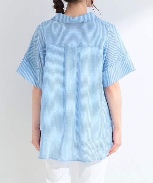 SHOO・LA・RUE(シューラルー)の「【2点セット/S-LL/洗濯機可】時短でコーデ決まる スラブスキッパーシャツ+タンクトップ(その他トップス・レディース・ブルー系7/ブラウン系/ピンク系/ネイビー/ホワイト系3/ブルーグリーン・03/02/01/04)」の21枚目の写真